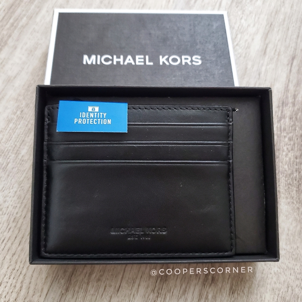 NEW Michael Kors Leather Card Case